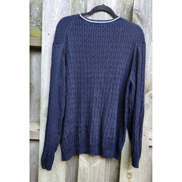 Lands End Sweater Mens XL Preppy Tennis Pima Cotton - Picture 4 of 8